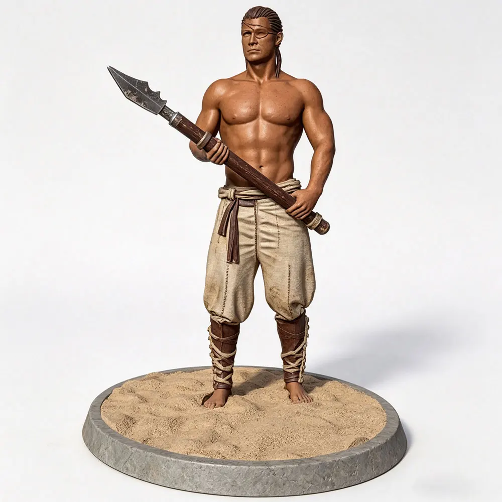 1/24 Miniature Resin Model Statue, 75mm Figure Toy Model Kit, Resin Model Figure of a Sailor on a Pirate Ship, Unpainted, Perfect for Scene Setting, Gaming, and Collecting