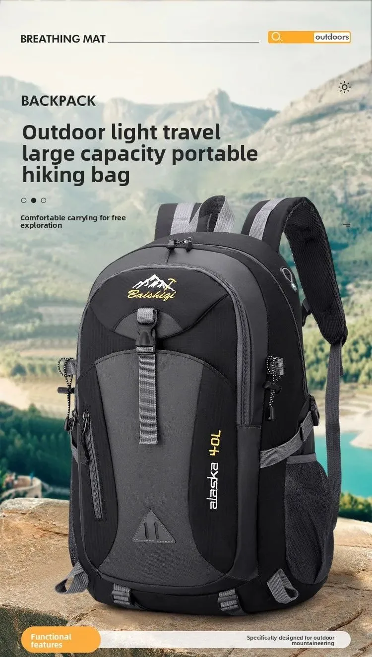 

AZELA Camping Backpack Polyester Expandable Fall 2023 Ultra Light Nylon 2166 Outdoor Bags Backpack For Man New Product