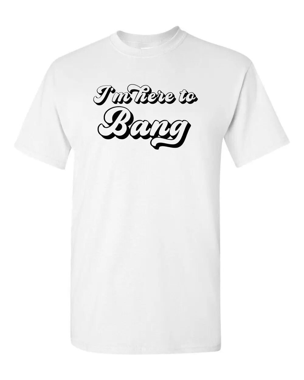 Men's Tee T Shirt Retro Vanner Chopper Novelty 70's I'm Here To Bang