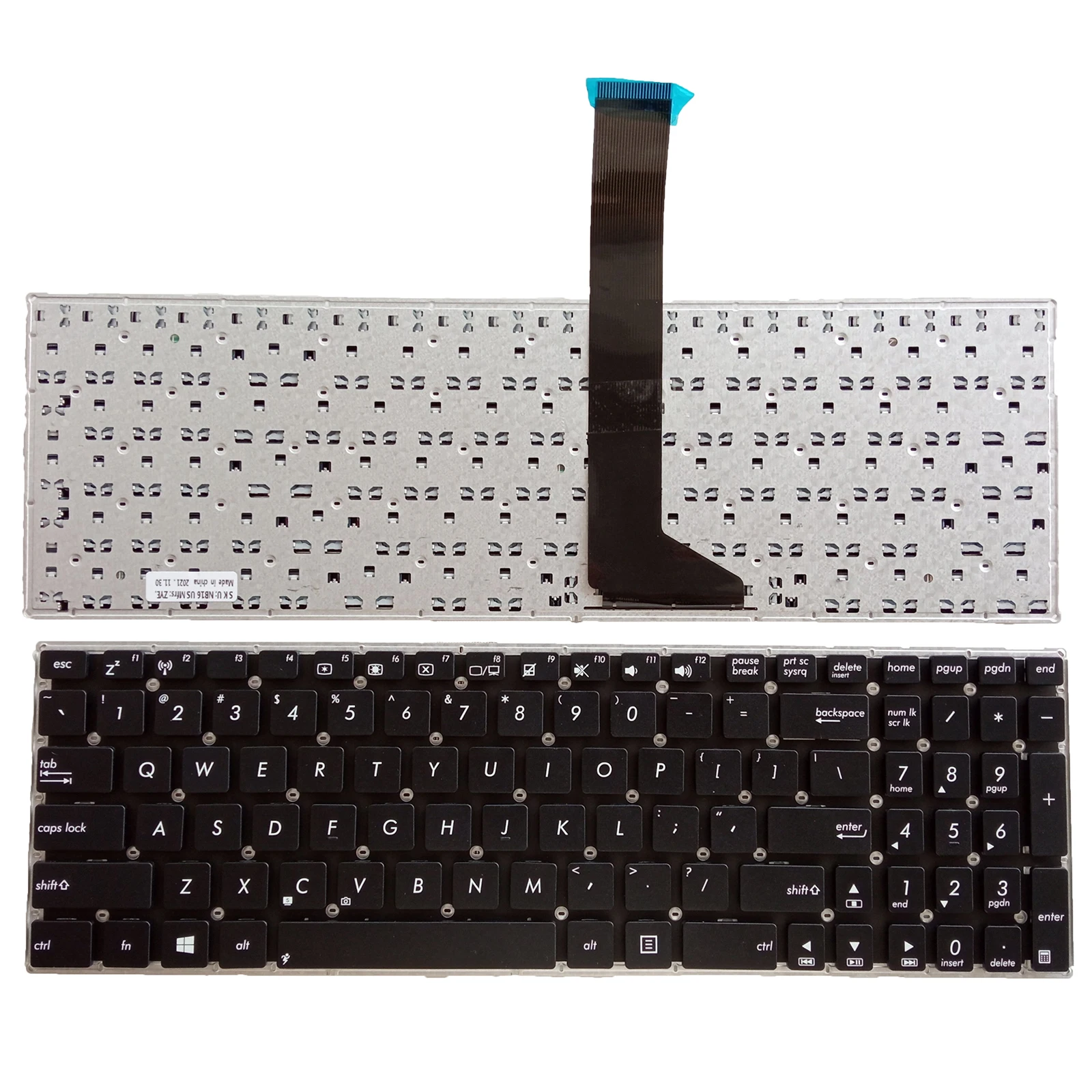 Teclado portátil dos EUA para Asus, F501, F501A, F501U, R502, R502A, R502U, X550, X550C