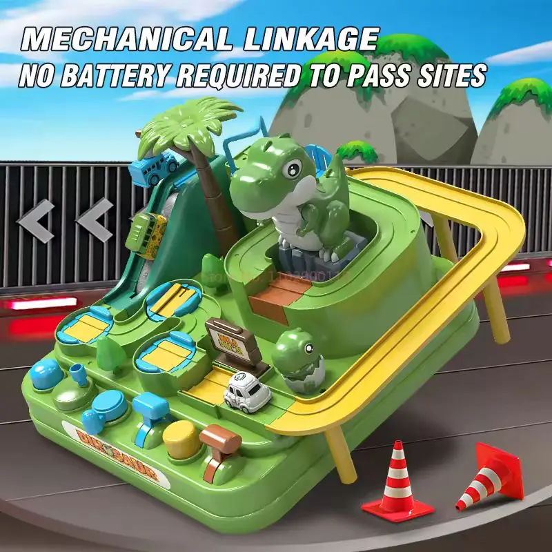 الأطفال مغامرة سباق المسار اللعب Diy تجميعها ألعاب الديناصور انزلاق سباق المسار سيارة مجموعة أطفال لعبة تفاعلية هدية الكريسماس #6
