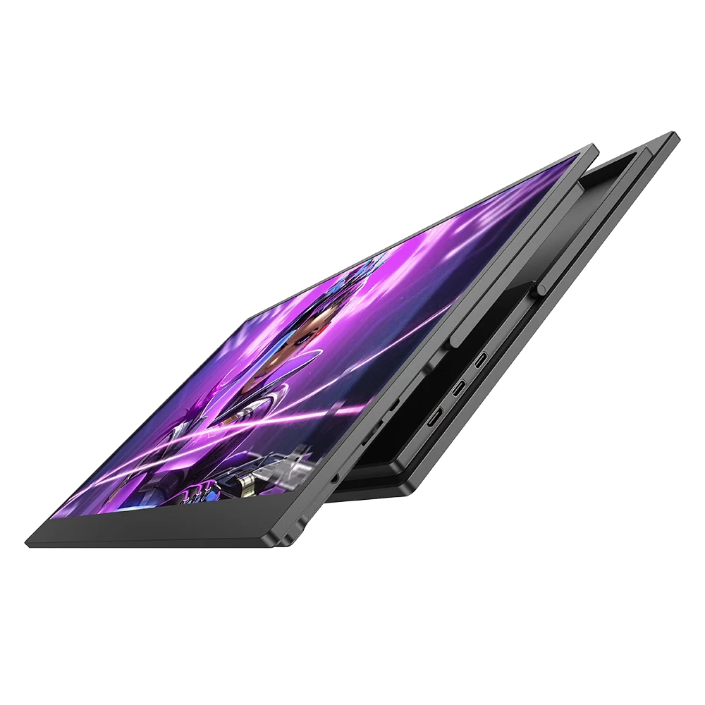 شاشة UPERFECT المحمولة 4K مقاس 17.3 بوصة، سطوع 400 شمعة/متر مربع، 100% DCI-P3، 1 مللي ثانية، مزامنة مجانية، 120 هرتز، شاشة ألعاب مع منفذ HDMI صغير من النوع C لأجهزة الكمبيوتر المحمولة والهواتف وأجهزة ماك ووحدات التحكم