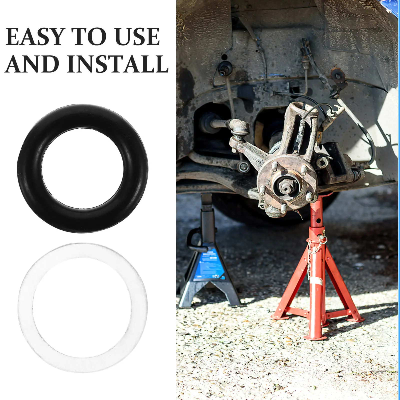20Pcs Plastic Resistant Floor Jack Oil Seal Replacement Hydraulic Gasket Open End Repair High Sealing Performance