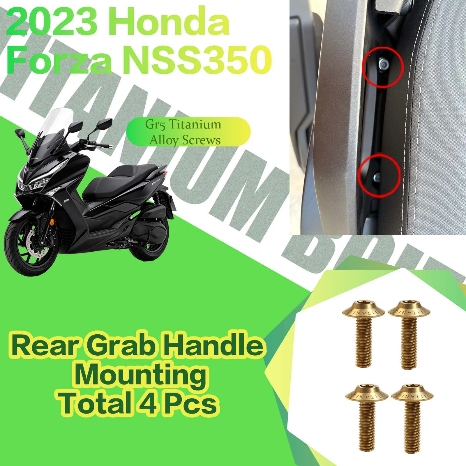 Titanium Alloy Screws For Honda NSS350 2023 Motorcycle Modification