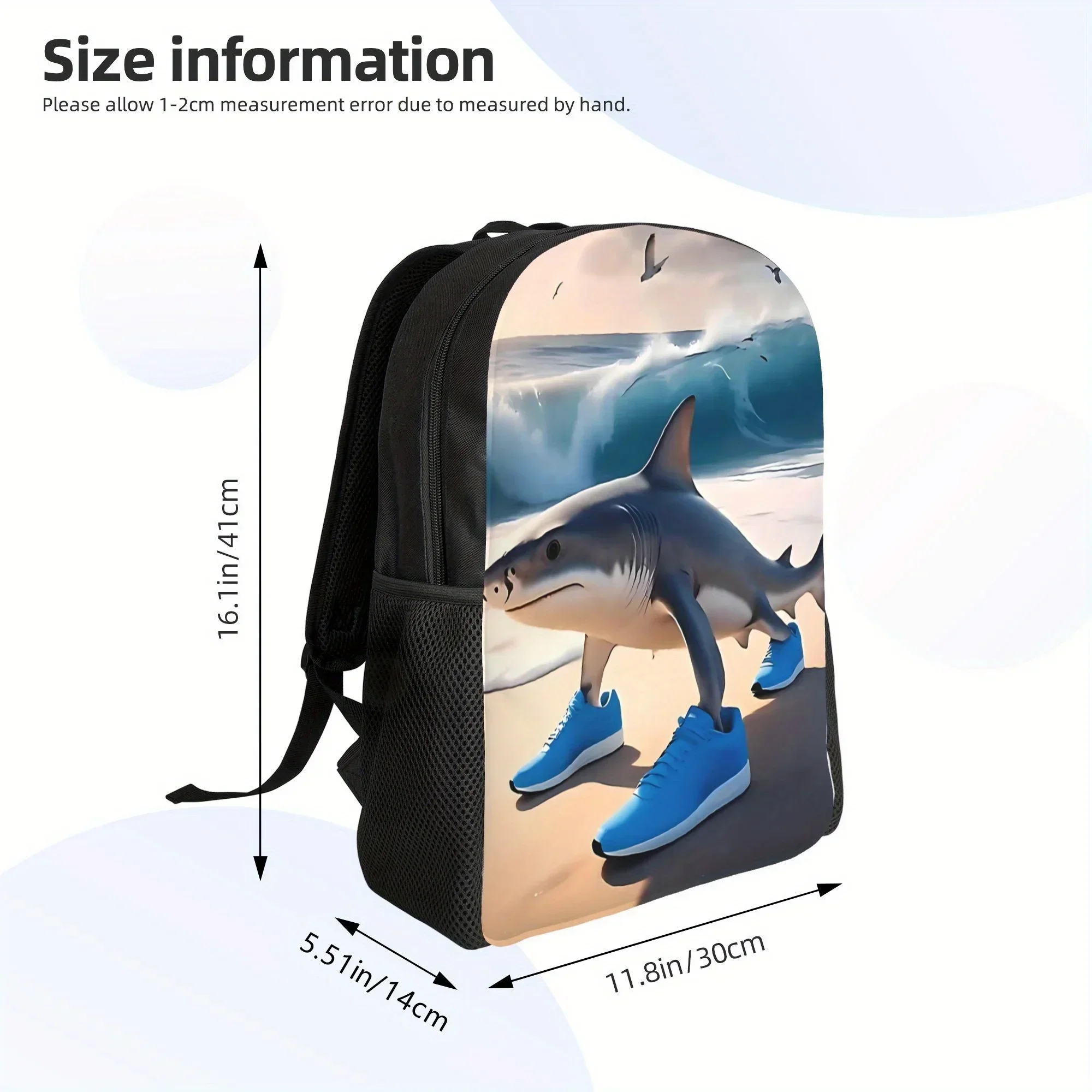 Custom Bag Backpack Tralalero Tralala Brainrotware Vintage Washable Couple'S Gift Rucksack For Office Use, For Teenager, For Tee