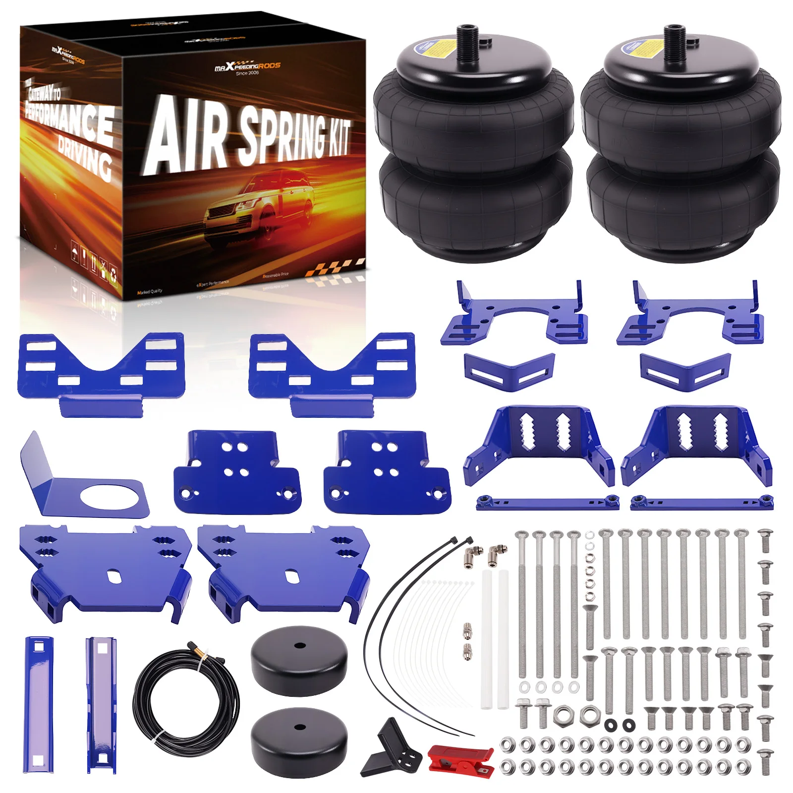 

MaXpeedingrods Rear Air Suspension Ride Bag Helper Spring Kit for Ford F250 F350 F450 4WD 2017-2025 2WD up to 5000 LBS