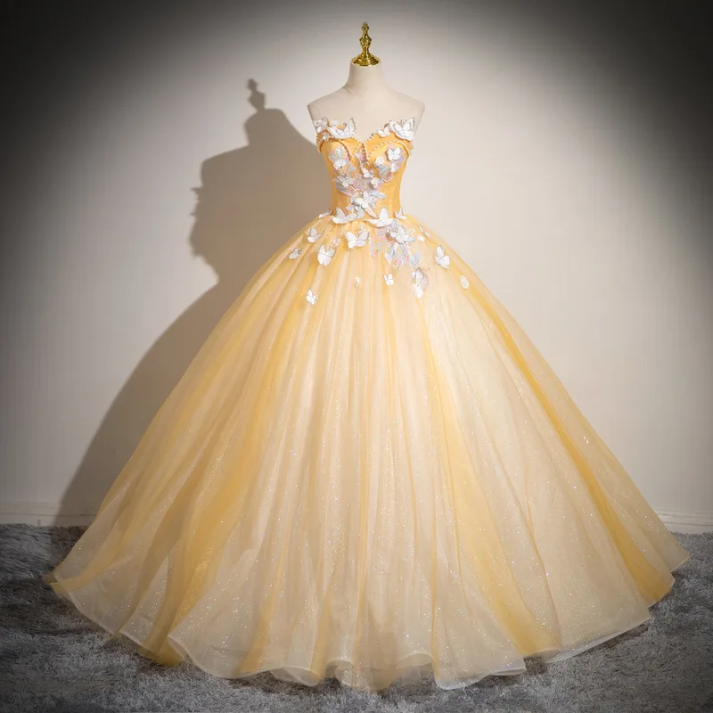 

Customized Ball Gown Quinceanera Dresses Tulle Prom Birthday Party Evening Gowns Formal Occasion robes de soirée