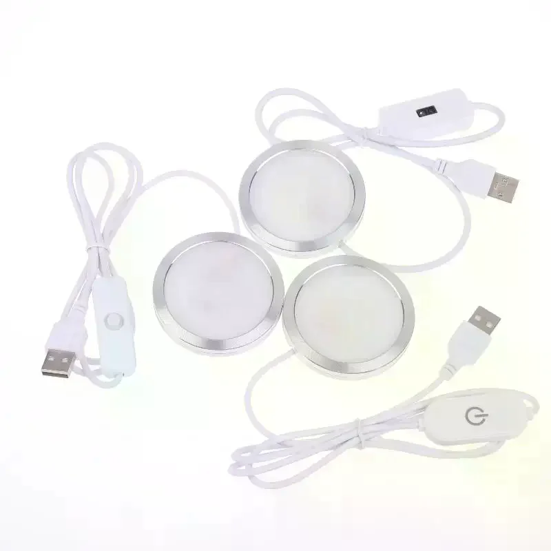 【New】For Bamboo Led Light Parts DIY Model Warm White/Multicoour USB Round Ultra-thin Light For Bambu Lab Led Lamp Kit Hardware