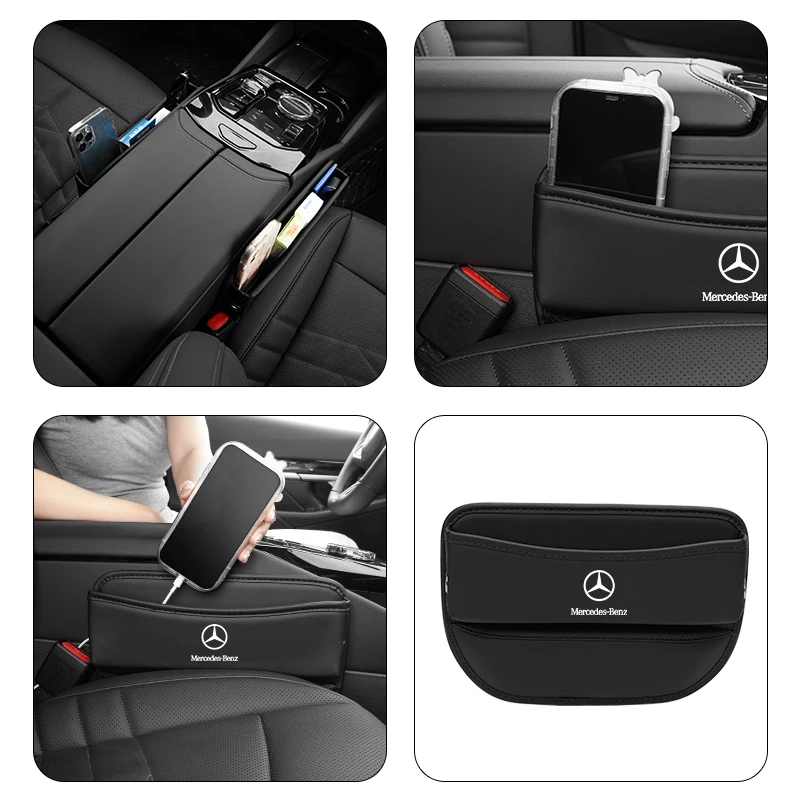 Car Seat Gap Organizer Console Side Crevice Storage Box For Mercedes Benz AMG W204 W205 W203 W211 W212 W213 W201 W210 W126 W124