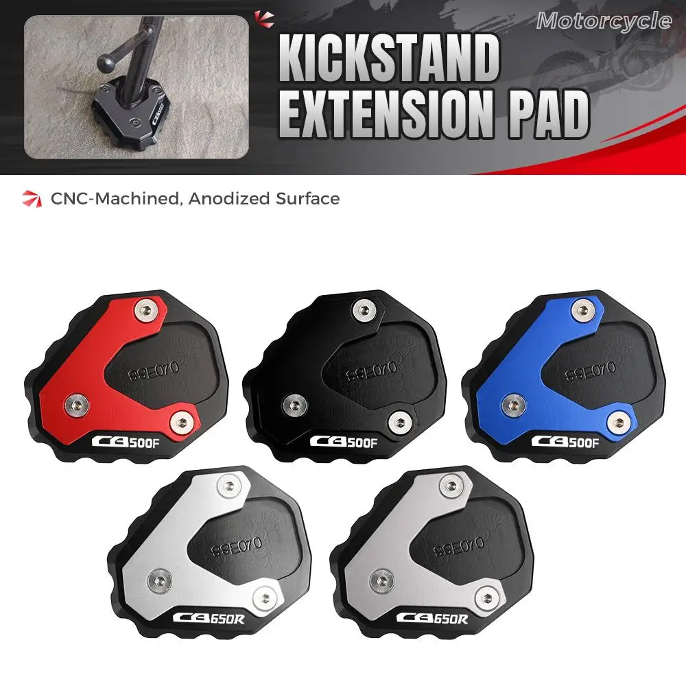 

2013-2026 For HONDA CB500X 500F CBR650R VFR800X CB125R Accessories FootSide Stand Pad Plate Kickstand Enlarger Support Extension