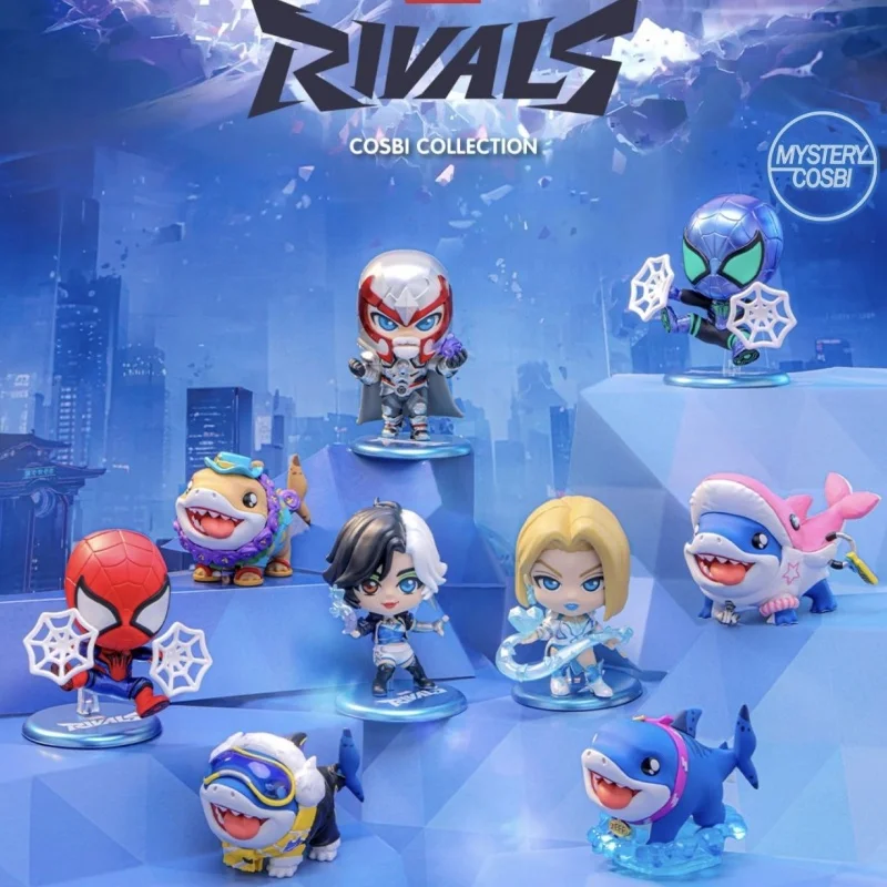 

Genuine Hot Toys Ma-rvel Rivals Hero Assemble Moment Blind Box Collectible Figures Spider-Man Magneto Ornament Festival Gift Toy