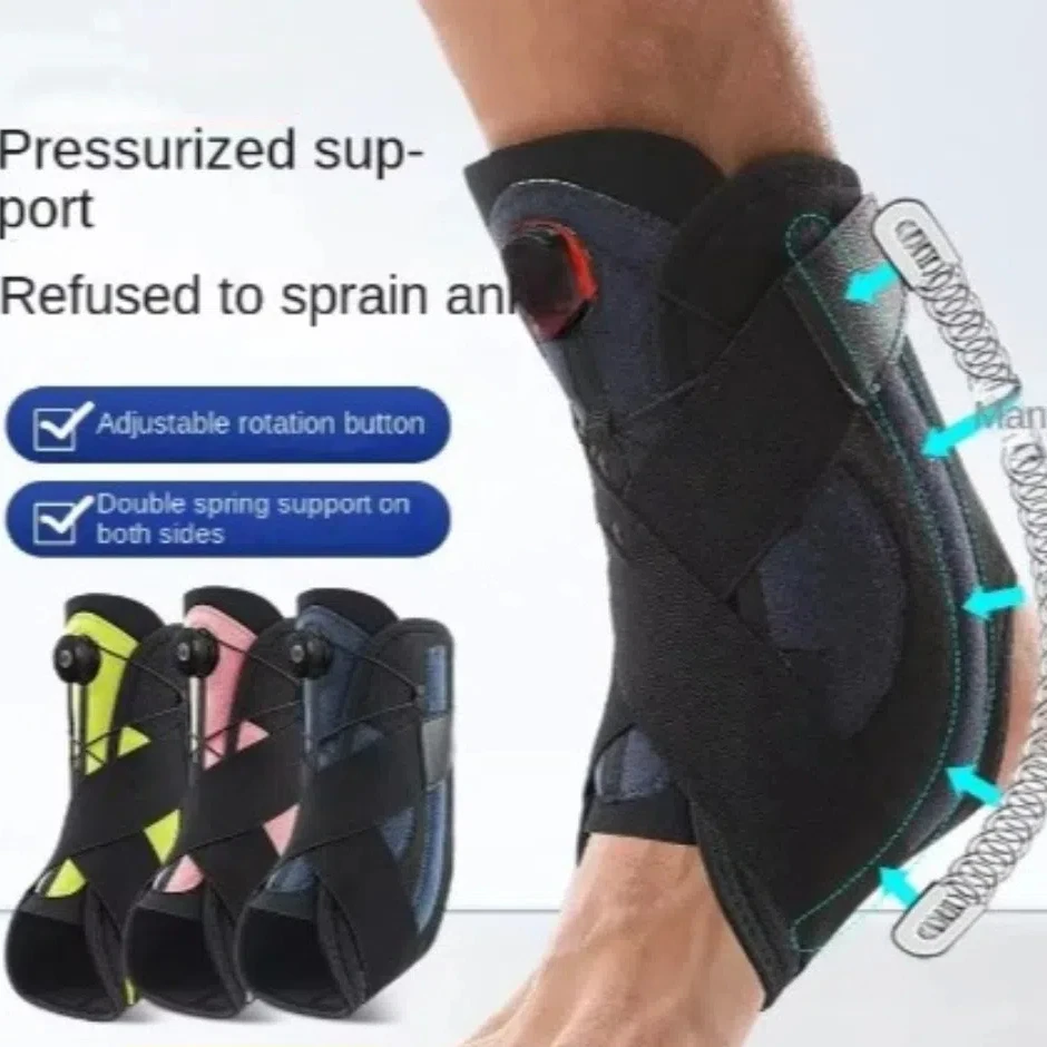Adjustable Knob Ankle Support Brace Anti-Break Pressurized Support Sport Ankle Protectors Elastic Fit Fixed Ankles Stabilizers