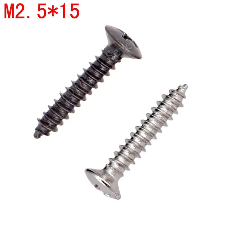 10Pcs /Lot 2.5*15 Silver Black Electric Bass Guitar Humbucker Pickup Ring Mounting Frame Screws Musical Instrument Accessories