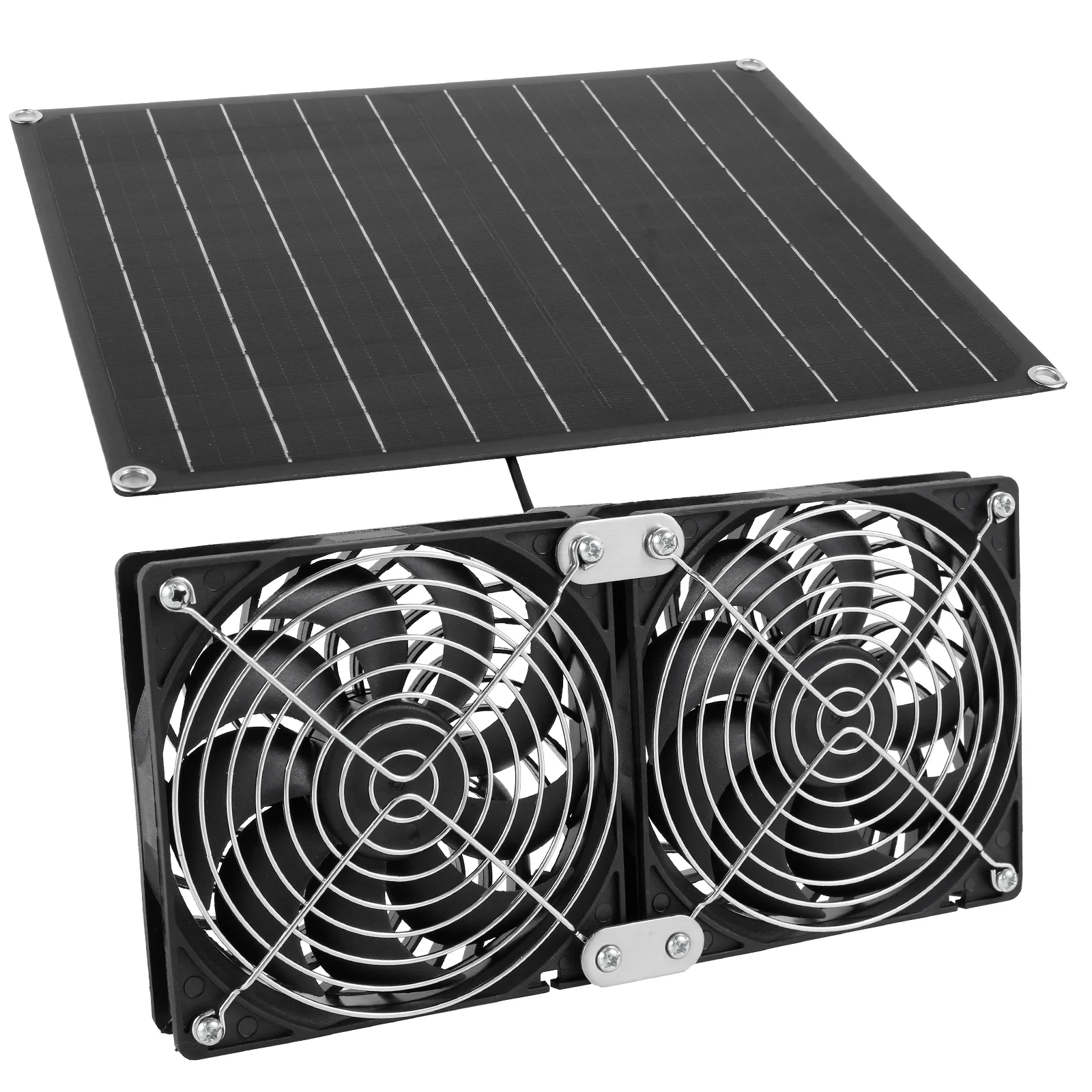 

25W 12V Solar Powered Fan IPX7 Waterproof Fans Solar Powered Fan for Shed, Chicken Coop, Greenhouse,Doghouse Air Circulation