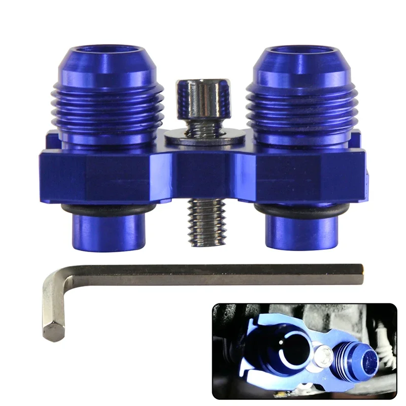 Black/Blue AN10 Oil Cooler Adapter Fitting Fits For BMW E36 E46 Euro E82 E9X 135/335 E46 M3 E90 E92 335i Engine 06-12 Aluminum