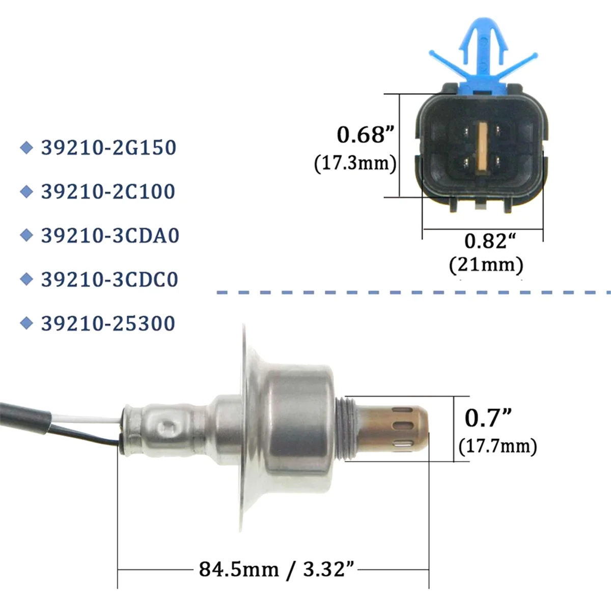 ヒュンダイ,サンタ,フェ,スポーツ用のラムダプローブ酸素センサー,kia,Sorento,Optima,2.4l,39210-2g150,39210-2c100と互換性があります
