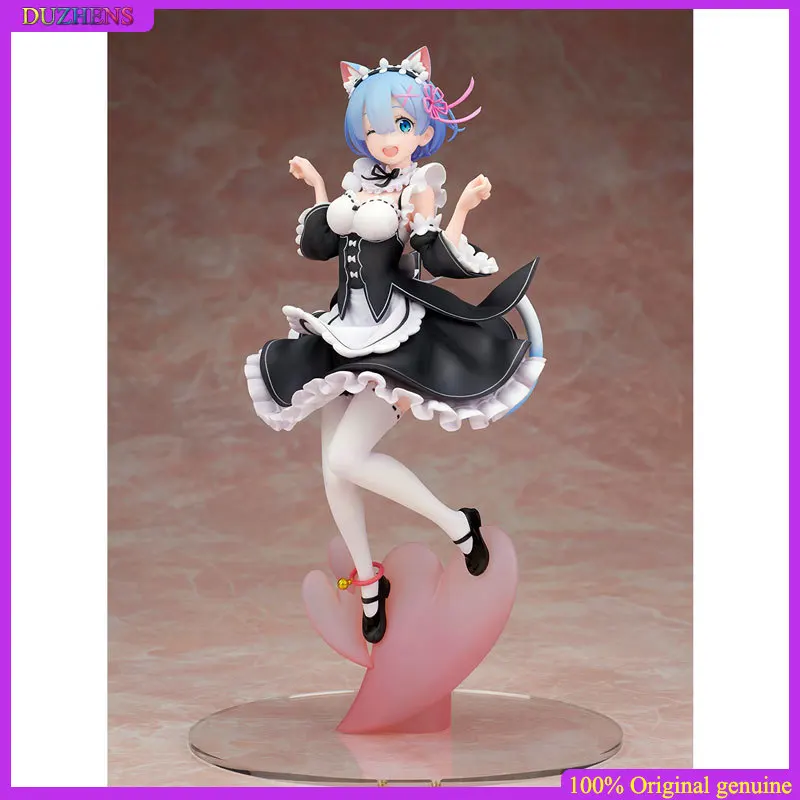 100% Original:Anime Re:Zero REM Cat ear maid 24cm PVC Action Figure Anime Figure Model Toys Figure Collection Doll Gift