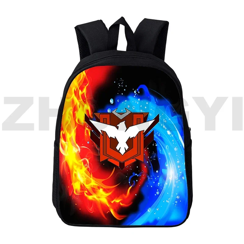 12/16 Inch Free Fire Garena Anime Quality Nylon Bags Free Fire 3D Print Backpack Kids Cool Cartoon Mens Book Bag Canvas Daypack