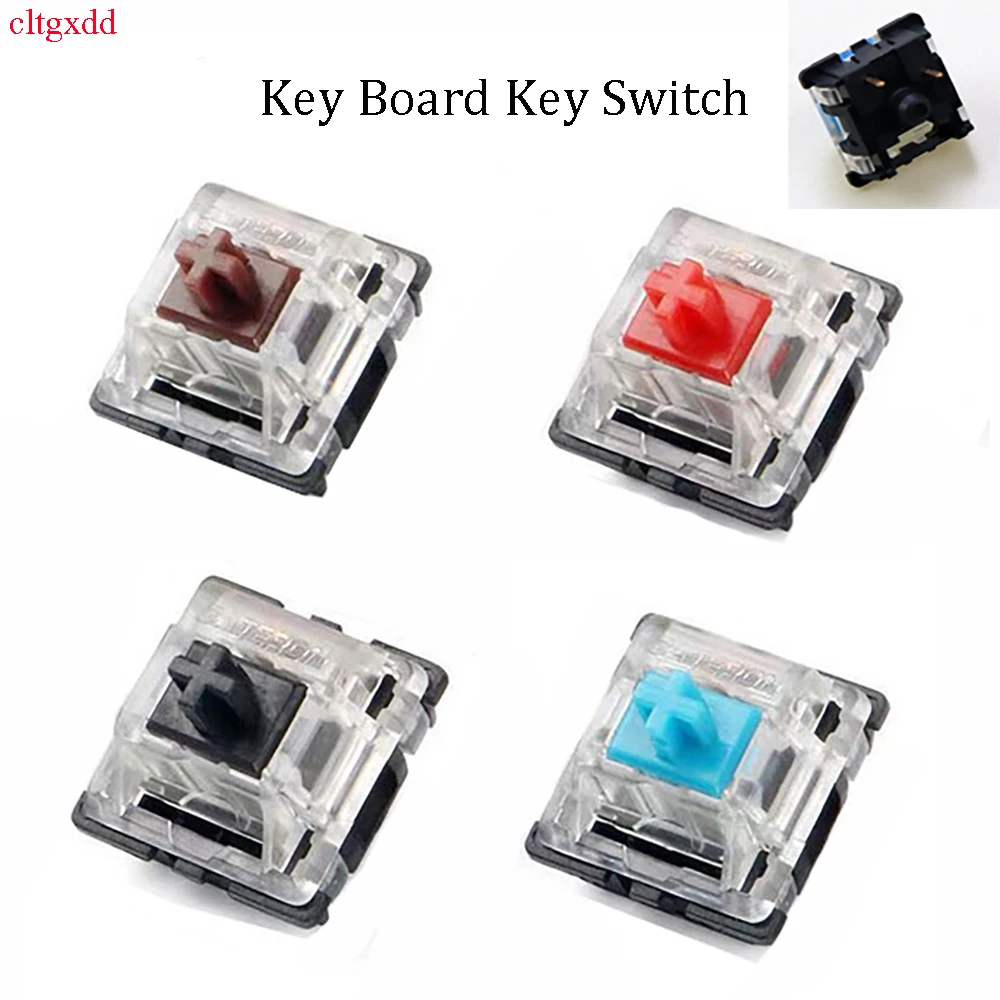 

10PCS mechanical keyboard, button switch, micro movement, transparent luminous button, positioning column, 2 pin shaft body