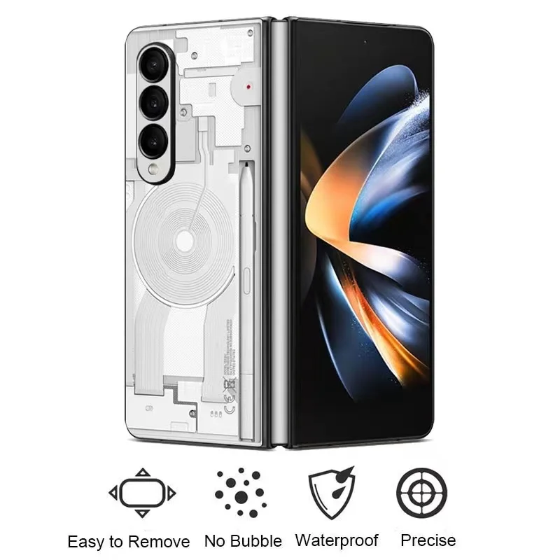 Nothing Phone Style Samsung Galaxy Z Fold5 6 4 3 2 / Flip 4 3 Decal Skin Back Screen Protector Film Full Cover Wrap  Sticker