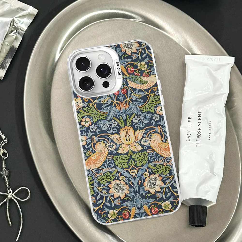 William Morris Thief Design Phone Case For IPhone 16 15 14 13 12 11 Pro Max X XR XSMAX 8 7 Plus Matte Shockproof Back Cover