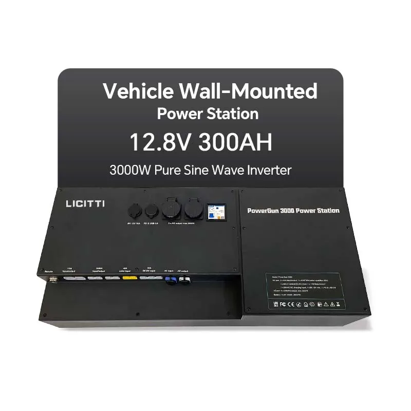30A DCDC 40A MPPT 300AH LiFePO4 Lithium Portable Solar Power Station 3000W Pure Sine Wave Inverter Jump Starter RV Port