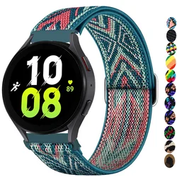 20mm/22mm Strap For Samsung Galaxy watch 4/5 44mm 40mm/pro/4 classic/3/Active 2/46mm/42mm Adjustable Elastic Nylon bracelet band