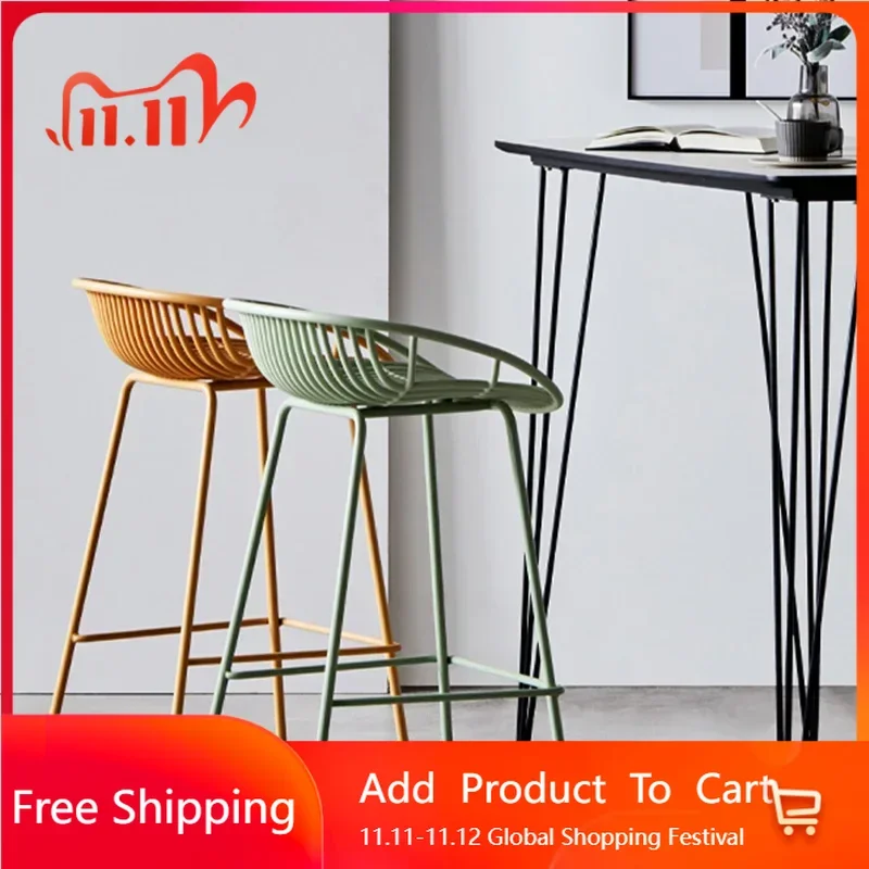 

Luxury Modern Bar Stools Reception Party Desks Designer Height Bedroom Plastic Restaurant Chair Relaxing Sillas Trendy Furniture