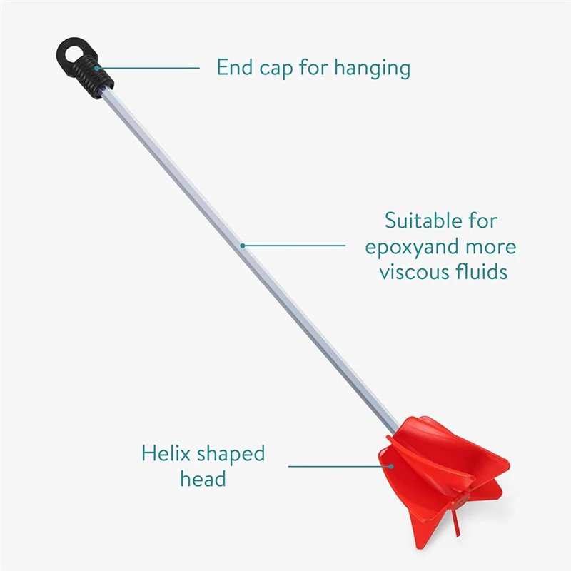 Epoxy Mixer for Drill-5 Gallon Paint and Epoxy Resin Mixing Attachment-14inch Stirrer Paddle for Drills-3 Stir Sticks