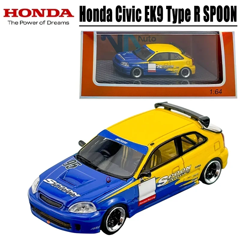 NA 1/64 Honda Civic EK9 Type R SPOON Alloy Toy Motor Vehicle Diecast Metal Model Gifts