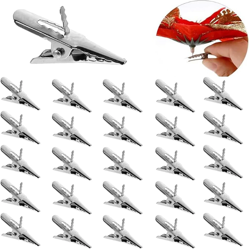 30Pcs Metall Krokodil Clip Hause Raum Dekoration Weihnachten Baum Ornamente Weihnachten Blume Clip Hochzeit Decor Neue Jahr Zubehör – Detail 3