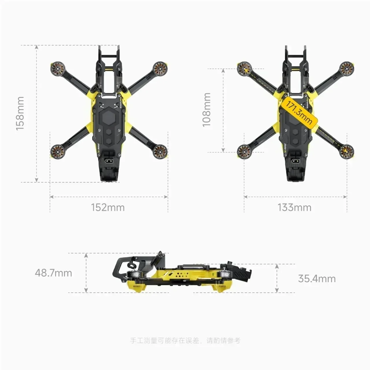 SpeedyBee Master 3X Modular FPV Drone, Lightweight Durable Frame with O3 / O4 Pro HD Digital VTX, for Freestyle & Racing RC