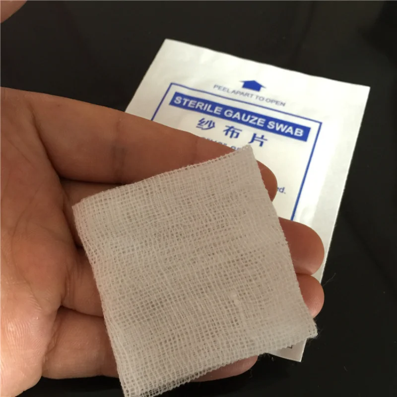 10Pcs/lot Disposable Healing Guaze Pad 8ply Patches Bandages Dressing Adhesive Plasters for Travel Outdoor Camp Emergency Kits