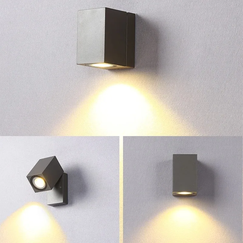 

Gu10 Outdoor Waterproof Sensor Wall Light Street Balcony Lamp Motion Detector Folding Garden Porch Courtyard Exterior Luminaire