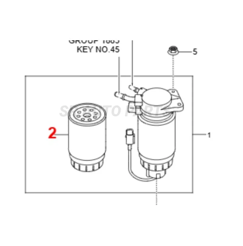 Genuine Oil-water Separator Diesel Filter Fuel Filter Assy For Ssangyong Kyron Rexton Korando C Musso Rodius Tivoli 2247035005