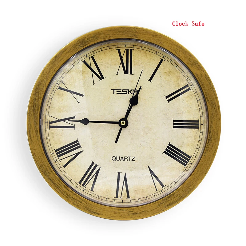 Coffre-fort avec horloge murale, boîte de rangement discrète pour l'argent liquide, bijoux, style horloge de sécurité, boîte de rangement antivol pour objets de valeur