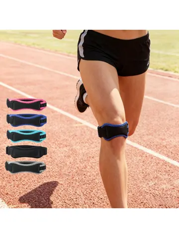 1 Piece Knee Patellar Tendon Knee Strape Brace Adjustable Shock Absorption Compression Knee Pad Sleeve for Basketball