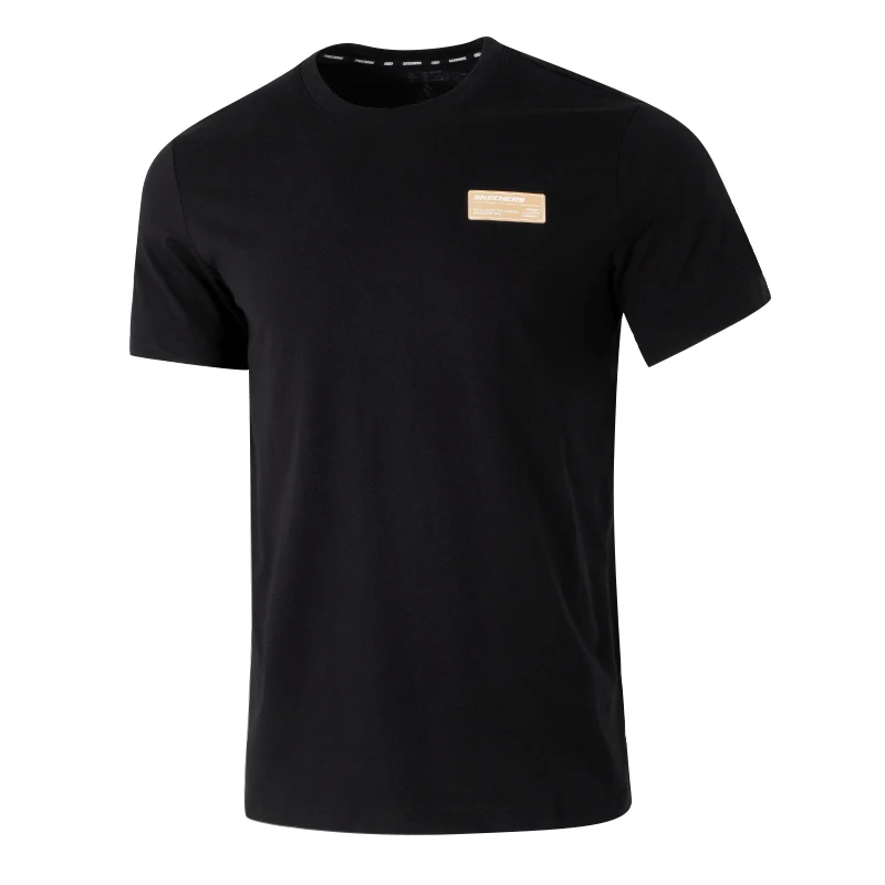 

Skechers Men's and Women's Tops Short-Sleeved Round Neck Knitted T-Shirt L224U136-0018