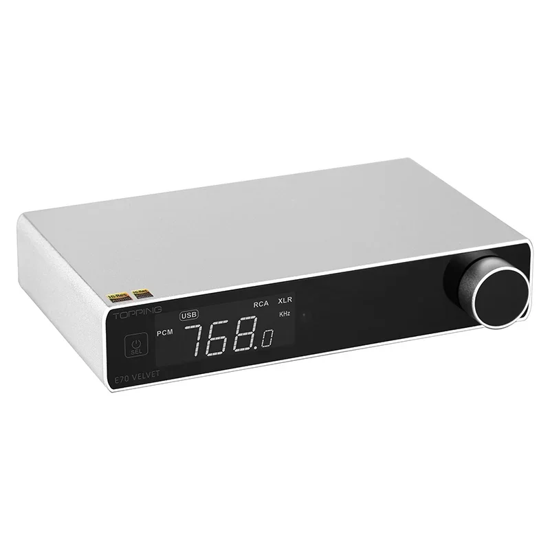 TOPPING E70 VELVET AK4499EX Decoder XU316 DSD512 PCM768kHz Bluetooth 5.1 LDAC 24Bit/96kHz with Remote Control E70V DAC