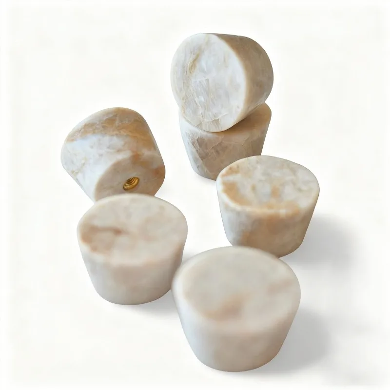 

High-End 100% Natural Marble Wardrobe Pulls, Light Luxury Decorative Handles for Drawers & Cabinets
