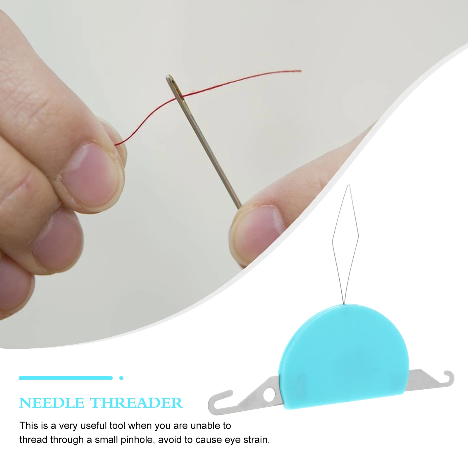 

2 Pcs Needle Threader for Hand Machine Sewing Lightweight Portable Flexible Wire Loop Small Eye Needles Plastic Yarn Sewing