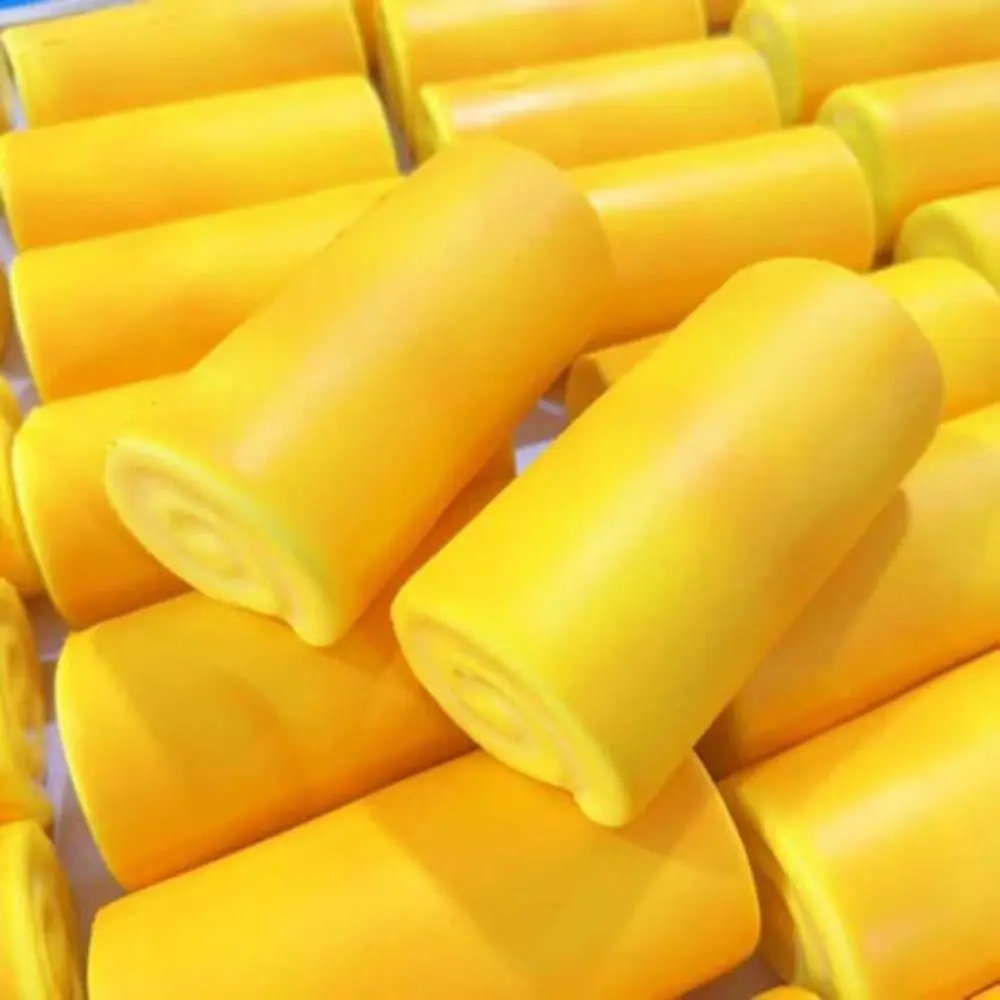 Ultra Wet Yellow Swiss Roll Squeeze Toys Sticky Texture Soft Touch Bread Squishy Toy Soft Cute Calming Sensory Fidget Cake