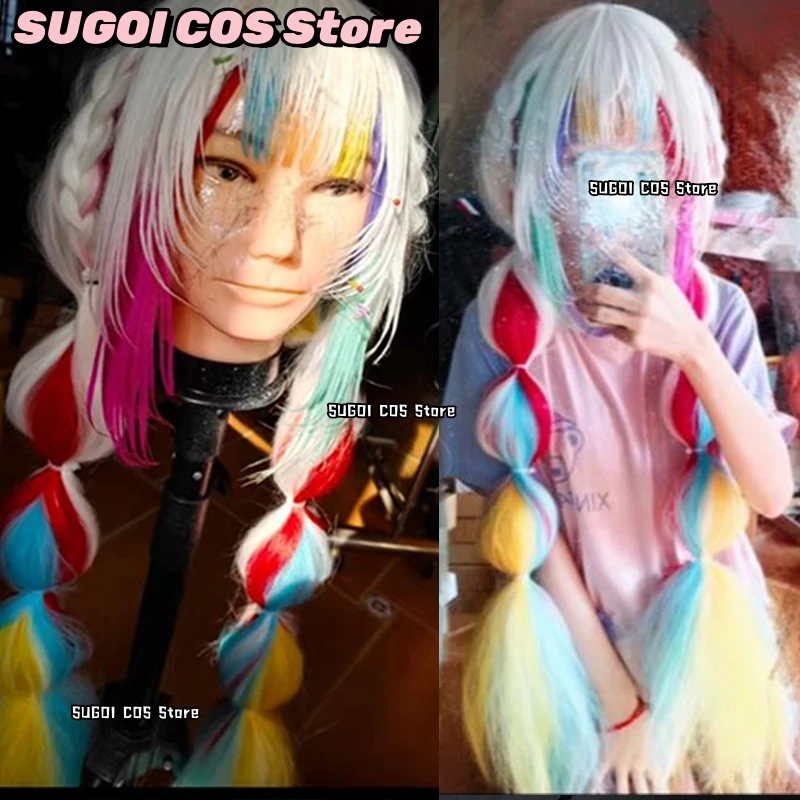 aBcSCS*Noah Jogasaki Perruque de Cosplay Anime Magical Girl Witch Trials pour Femme, Colorée, Résistante à la Chaleur, pour Jeu de Rôle