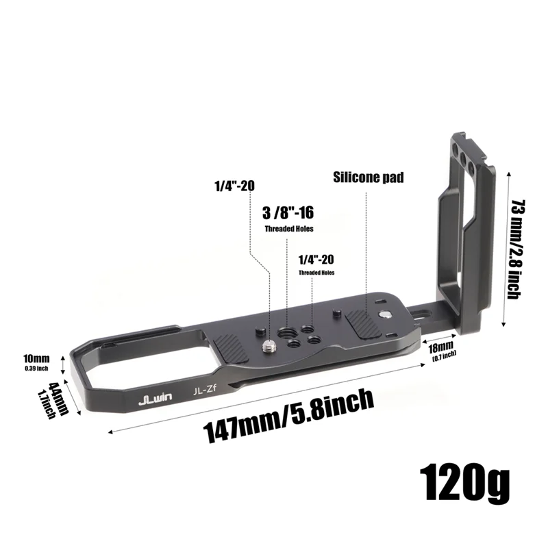 Placa Jlwin ZF para placa de tripé estabilizador compatível com câmera Nikon ZF