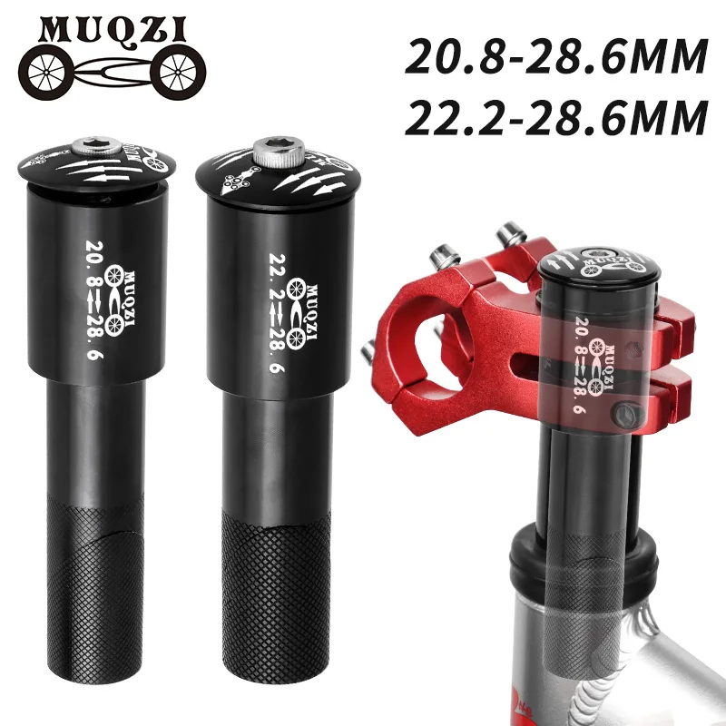 MUQZI Bike Fork Stem Extender 20.8 to 28.6mm 22.2 to 28.6mm Adjustable Kids Child Bicycle Stem Riser Extension Tube