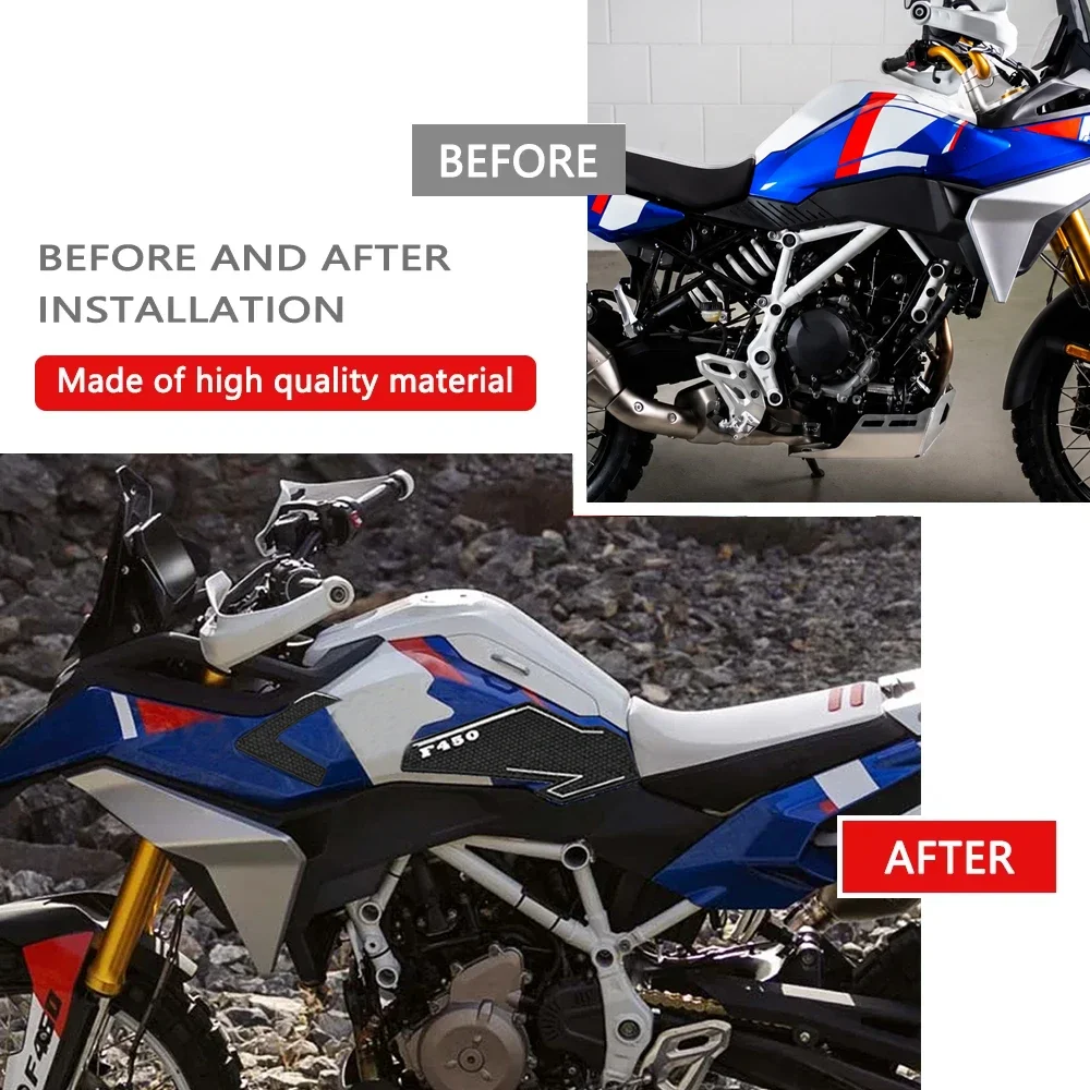 For BMW F 450GS F450GS F 450 GS F450 GS 2026 Motorcycle Rubber Cockpit Protective Sticker Side Knee Pads Fuel Tank Pad Sticker