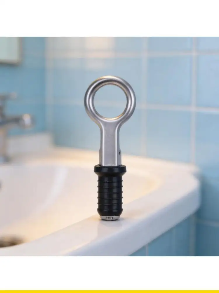SZCH Boat Plug Handle Stainless Steel Boat Drain Twist Plug 7/8 Inch Rubber Expansion Design with Pull Loop Grip and Stainless