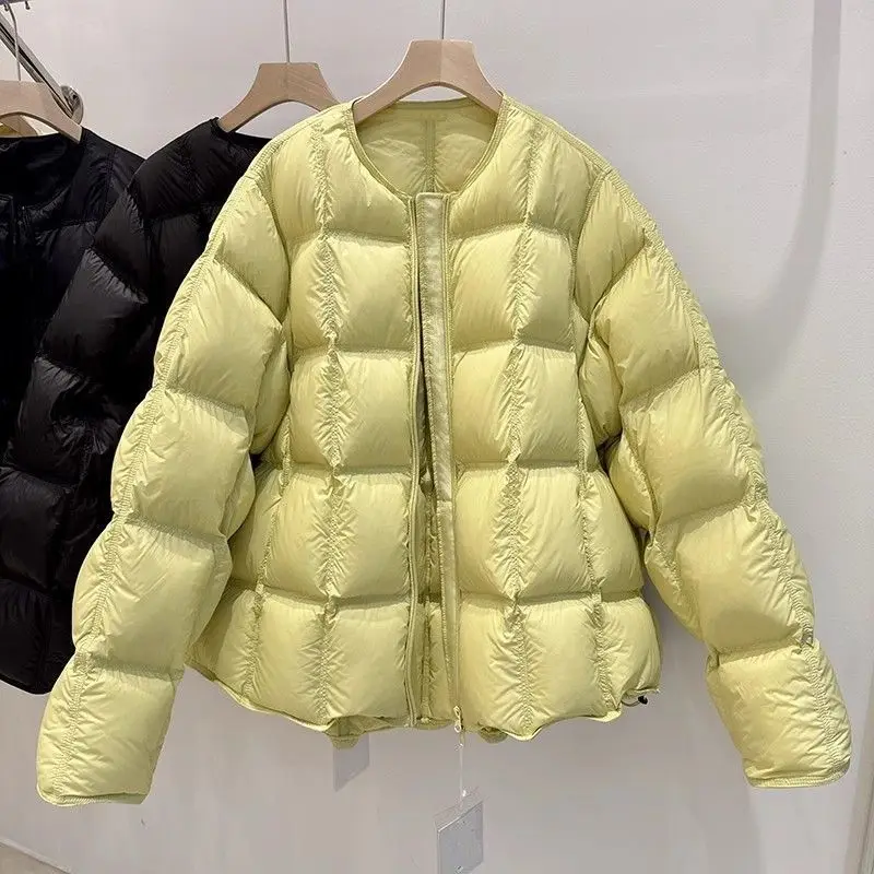 

Корейское простое цветное круглое хлопковое джатовое женское зимнее модное универсальное теплое утягивающее хлопковое пальто