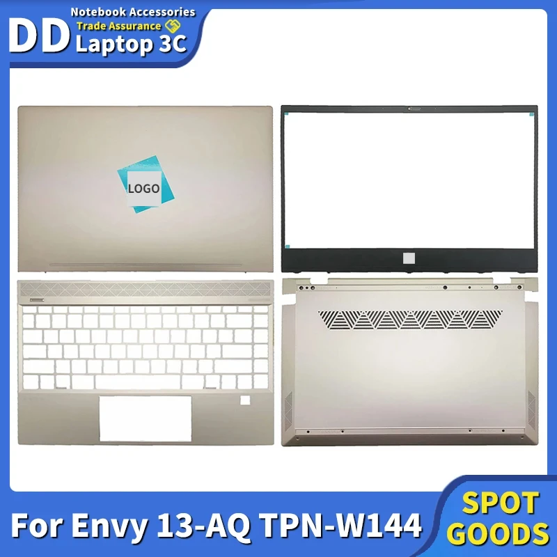 

New Laptop LCD Back Cover Front Bezel Palmrest Bottom Case Original For HP Envy 13-AQ TPN-W144 L54933-001 Notebook Case Golden