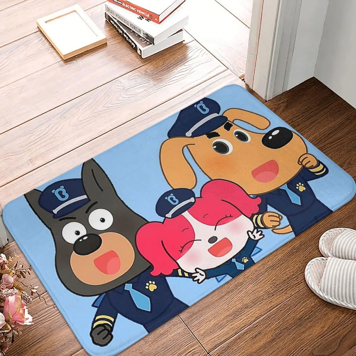 Sheriff Labrador Anti-slip Doormat Floor Mat Sand Scraping Carpet Rug for Kitchen Entrance Home Balcony Footpad Mats